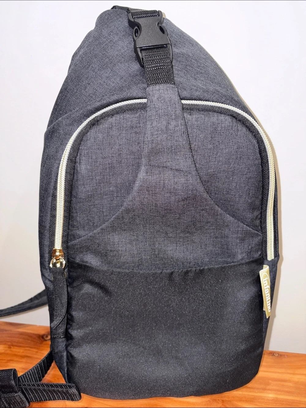 Infantino Diaper Bag Lightweight Crossbody, Black